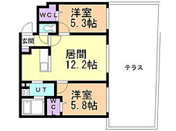 CLASSEN32 2LDKの間取図画像