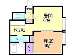 グラン・シャリオ麻生 1LDKの間取図画像