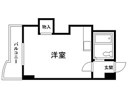 シティハイムN15.A棟 ワンルームの間取図画像