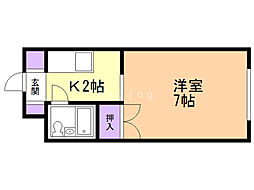 ハイデンスMM20 1Kの間取図画像