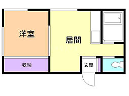 米塚ビル 1DKの間取図画像
