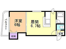 ノースコート北30条 1DKの間取図画像