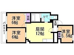 ハイツノース・アヴェニュー 3LDKの間取図画像