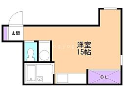Nap-N32 ワンルームの間取図画像