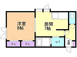 コンフィーネ13 1LDKの間取図画像