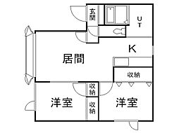 コーニス29 2LDKの間取図画像