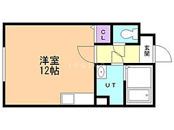 カーサ.レクエルド ワンルームの間取図画像