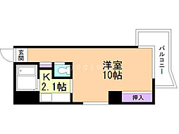 藤井ビル北17条2 1Kの間取図画像