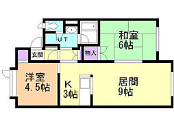 メゾンサトウピア 2LDKの間取図画像