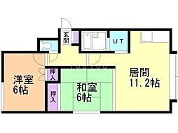 アドヴァンス佐野 2LDKの間取図画像
