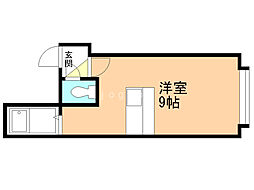 サンタフェ ワンルームの間取図画像