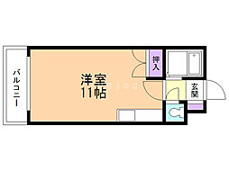 キャンパスビレッジ ワンルームの間取図画像