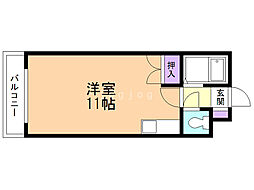 キャンパスビレッジ ワンルームの間取図画像