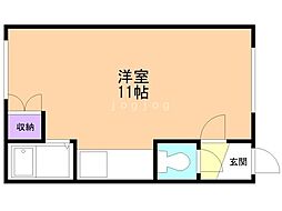 マイルームYM ワンルームの間取図画像