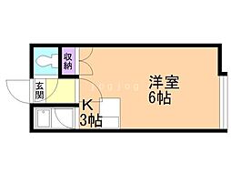 マクセル北28条B 1Kの間取図画像