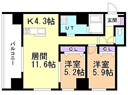 間取図画像 2LDK