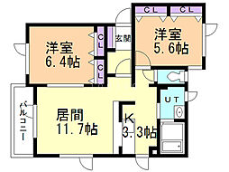 間取図画像 2LDK