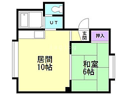 リバティ新川 1LDKの間取図画像