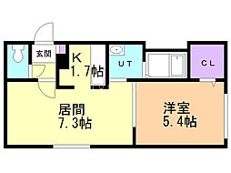間取図画像 1LDK
