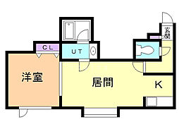 パラ・シェンプレN45 1LDKの間取図画像