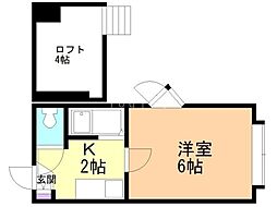 アップルハウス北30条3 1Kの間取図画像