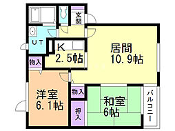間取図画像 2LDK