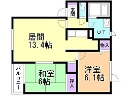 間取図画像 2LDK