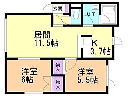間取図画像 2LDK