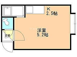 ピュア307 1Kの間取図画像