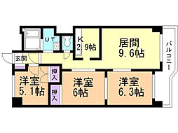 間取図画像 3LDK
