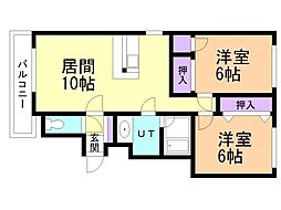 間取図画像 2LDK