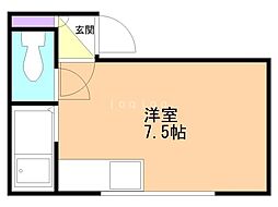 ピュアパーク ワンルームの間取図画像