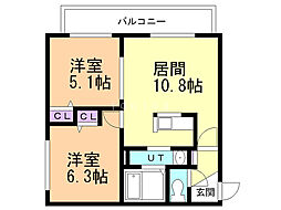 間取図画像 2LDK