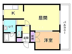 間取図画像 1LDK