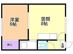 ウルスデポットN18 1LDKの間取図画像