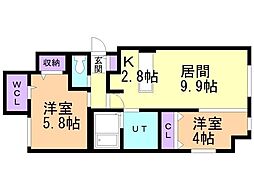 間取図画像 2LDK