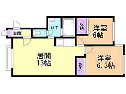 間取図画像 2LDK