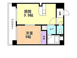 パシフィック元町パッセージ 1LDKの間取図画像