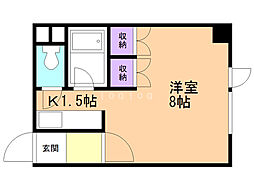 センチュリー2-3 1Kの間取図画像