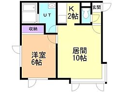 マーサ23 1LDKの間取図画像