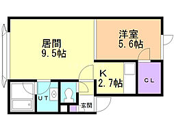 フォーフレンズ 1LDKの間取図画像