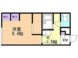 レオパレスサン・インレット2 1Kの間取図画像