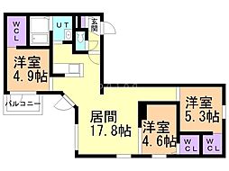 DOUBLEBERRY 3LDKの間取図画像