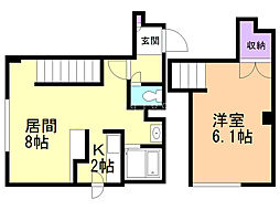 LEGANNEXN19 1LDKの間取図画像
