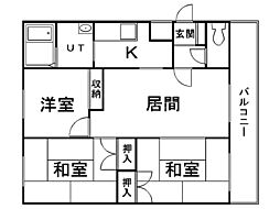 TRマンション2 3LDKの間取図画像