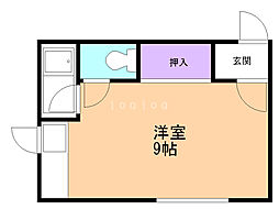 マクセル本町 ワンルームの間取図画像