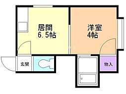 ファースト・J・17 1DKの間取図画像