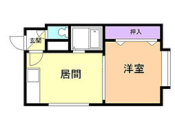ピクシー元町 1DKの間取図画像