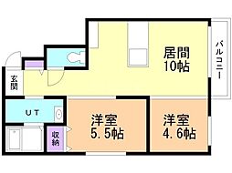 PINNN13E8 2LDKの間取図画像