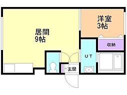 エルマーノN24 1LDKの間取図画像
